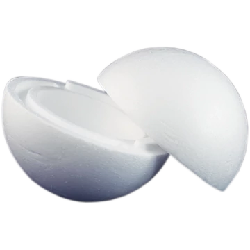 Polisztirol gömb 14 cm-es (két részes)