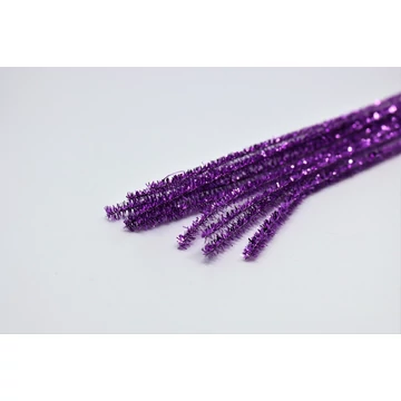 Zsenília, 10 db/csomag - metál, lila Zsenília, 10 db/csomag - metál, lila