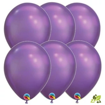 11 inch-es Chrome Purple - Lila Kerek Lufi (6db/csomag)
