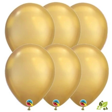 7 inch-es Chrome Gold - Arany Kerek Lufi (6db/csomag)
