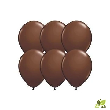 11 inch-es Chocolate Brown (Fashion) - Csokoládébarna Kerek Léggömb (6db/csomag)