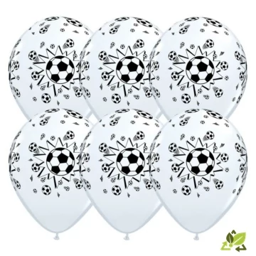 11 inch-es Soccer Balls White - Focilabdás Lufi (6db/csomag)