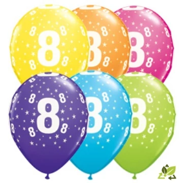 11 inch-es 8-as printelt Stars Tropical Szülinapi Számos Lufi (6 db/csomag) 11 inch-es 8-as printelt Stars Tropical Szülinapi Számos Lufi (6 db/csomag)