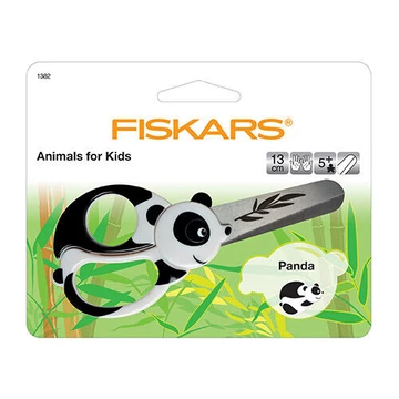 Gyermek olló, 13 cm, Fiskars, panda mintával Gyermek olló, 13 cm, Fiskars, panda mintával