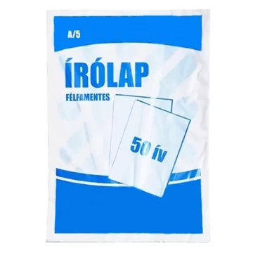 Írólap A/5 félfamentes, 50 ív Írólap A/5 félfamentes, 50 ív