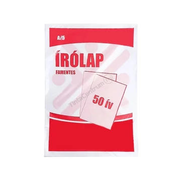 Írólap A/5 famentes, 50 ív