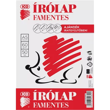 Írólap, famentes, A/5 , 50 ív