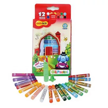 Olajpasztell kréta ColoKit, 12 színű