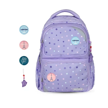 Iskolatáska Belmil Maxi Pack - Purple Dots