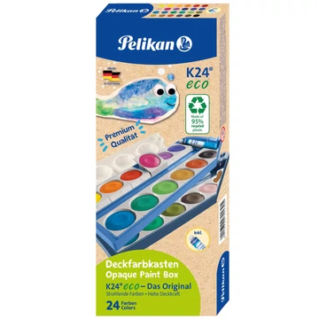 Vízfesték Pelikan 24 színű +1 keverőfehér K24® eco