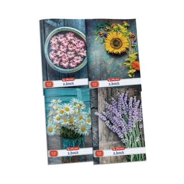 Füzet Herlitz 80-32, A/4, sima - Flowers