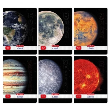 Füzet Herlitz 87-32, A/4, kockás - Galactic