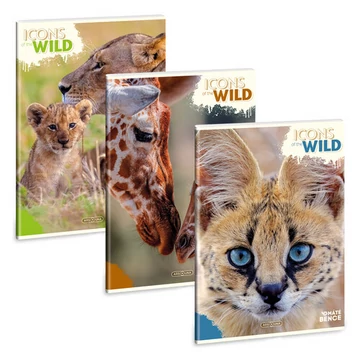  Ars Una kockás füzet, A4, 40 lapos - Icons of the Wild