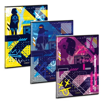  Ars Una vonalas füzet, A4, 40 lapos - Cyberpunk