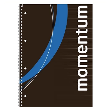 Spirálfüzet  "Momentum" , A4, vonalas, 90 lap, perforált, lyukasztott