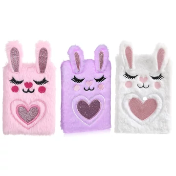 Napló A/5 - Nyuszi szívvel, plüss Napló A/5 - Nyuszi szívvel, plüss