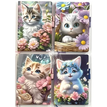 Notesz A/5 - Cica, tolltartóval Notesz A/5 - Cica, tolltartóval