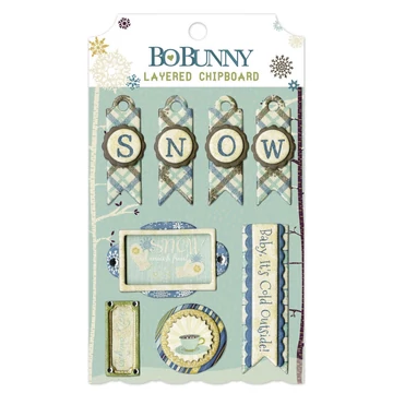 Chipboard - Snow, 8db/csomag Chipboard - Snow, 8db/csomag