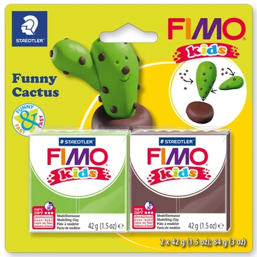 FIMO Kids süthető gyurma készlet, 2x42 g - Funny cactus, vicces kaktusz FIMO Kids süthető gyurma készlet, 2x42 g - Funny cactus, vicces kaktusz