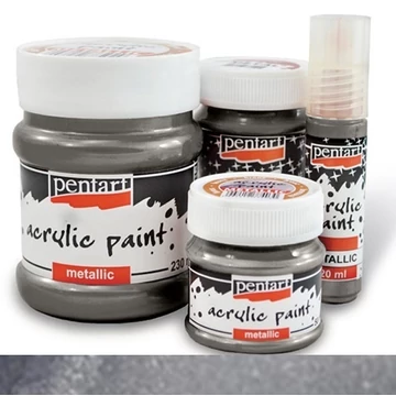 Metál akrilfesték 50 ml rokokóezüst