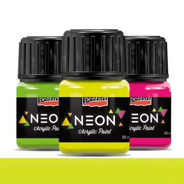 Neon akrilfesték 30 ml sárga