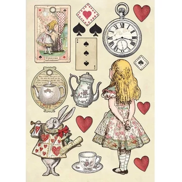 Fa figurák, színes Alice, A/5 Fa figurák, színes Alice, A/5