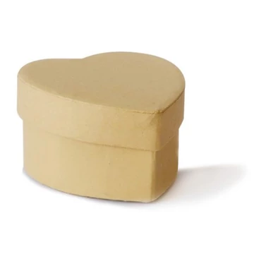 Papírdoboz natur szív 6x3,5 cm