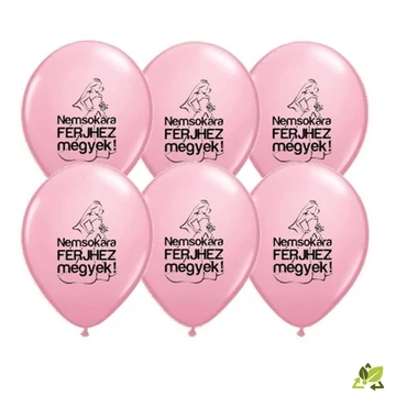 11 inch-es Nemsokára Férjhez Megyek Lufi Pink (6db/csomag) 11 inch-es Nemsokára Férjhez Megyek Lufi Pink (6db/csomag)