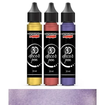 3D dekortoll csillogó 30 ml lilaezüst 35158