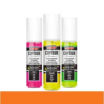 Kontúrozó festék 20 ml neon narancs