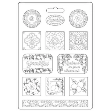 Lágy PVC öntőforma - A4 - Blue Dream plates