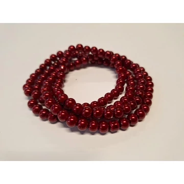 Gyöngyfűzér viasz, 6mm, bordó