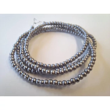 Gyöngyfűzér viasz, 3-4mm, ezüst