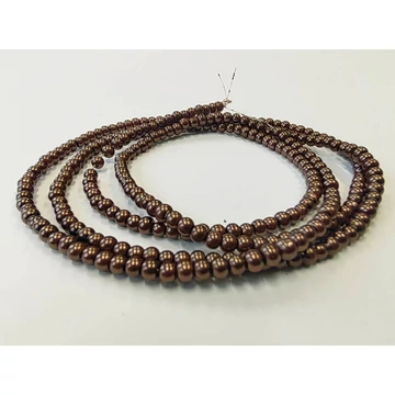 Gyöngyfűzér viasz, 3-4mm, barna