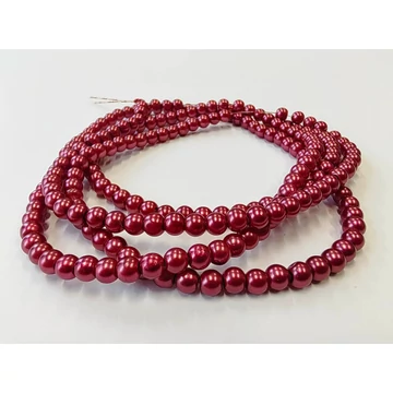 Gyöngyfűzér viasz, 3-4mm, piros