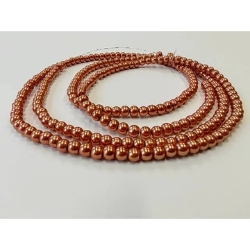 Gyöngyfűzér viasz, 3-4mm, réz
