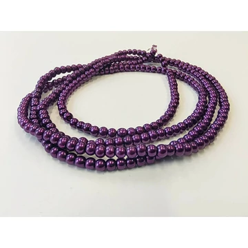 Gyöngyfűzér viasz, 3-4mm, sötét lila