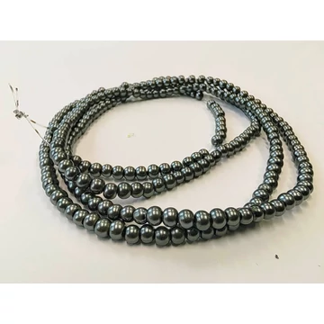 Gyöngyfűzér viasz, 3-4mm, sötét szürke