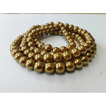 Gyöngyfűzér viasz, 8mm, arany