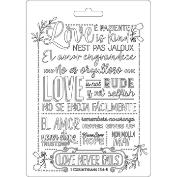 Lágy PVC öntőforma - A5 - Szerelmes feliratok