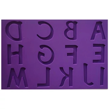Szilikon öntőforma, betűk a-m
