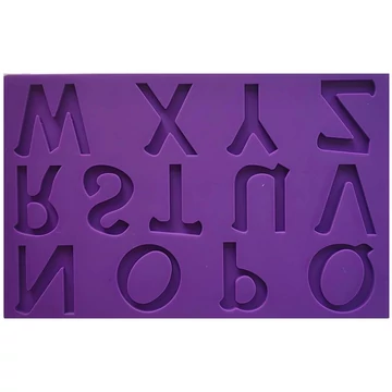 Szilikon öntőforma, betűk n-z