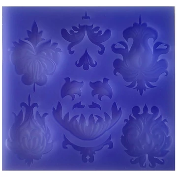 Szilikon öntőforma, Lap barokk virág