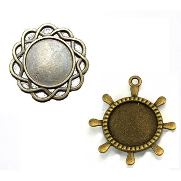 Fém medál alap, 20mm, 2db/csomag