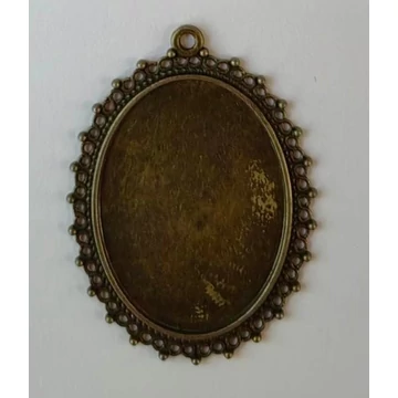 Fém medál alap, 30x40mm