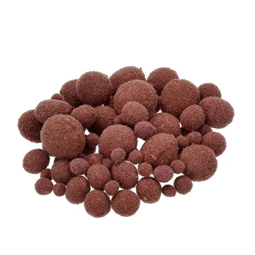 Pompom/75db, különböző méretű, sötétbarna