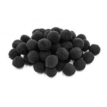 Pompom/100db fekete, 15mm