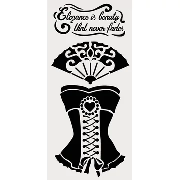 Stencil, 12x25cm - Fűző