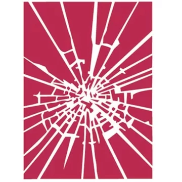 Stencil, 15x20cm - Broken glass