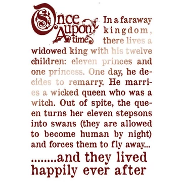 Stencil, 21x29,7cm - Once upon a time